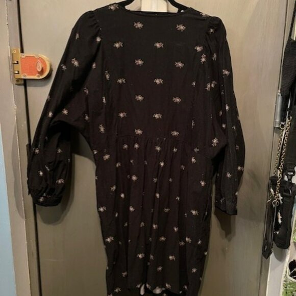 Corduroy Quilted-Bib Mini Dress in Blurred Ikat - Picture 14 of 16